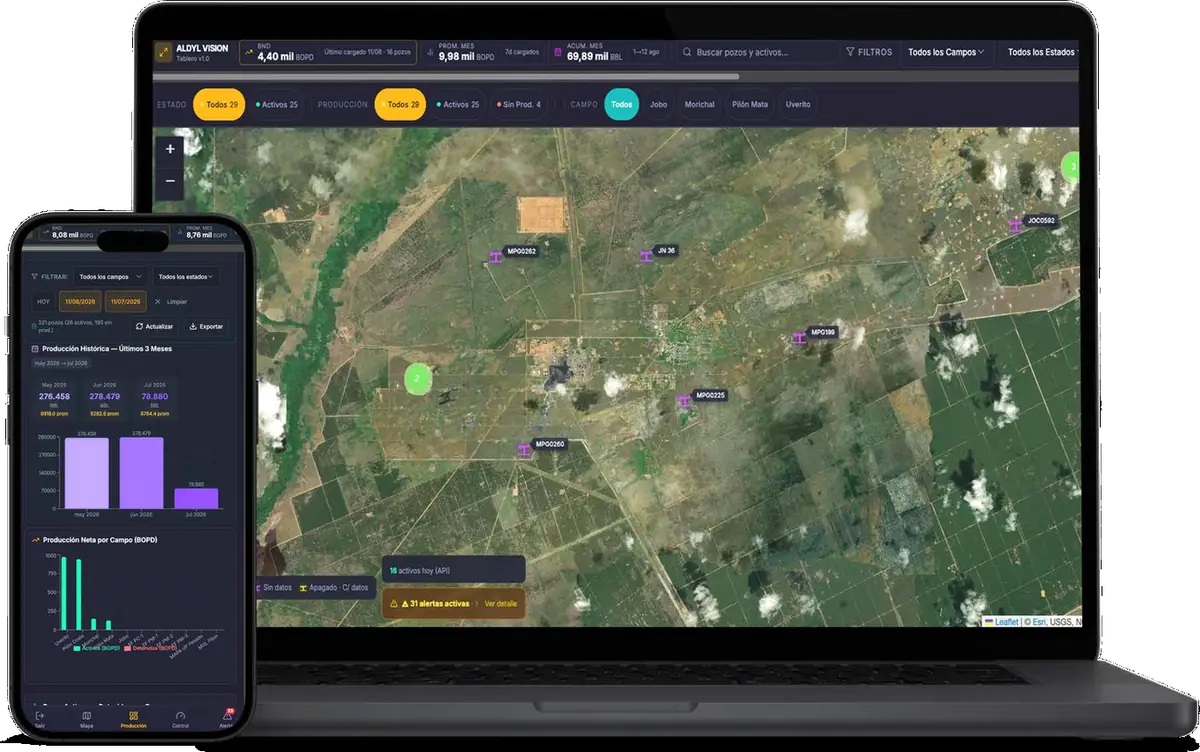 BARRILES platform on a laptop and a phone